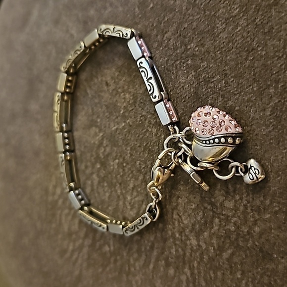 BRIGHTON Silver Plated Power of the Pink Breast Cancer Awareness Bracelet - Picture 2 of 10